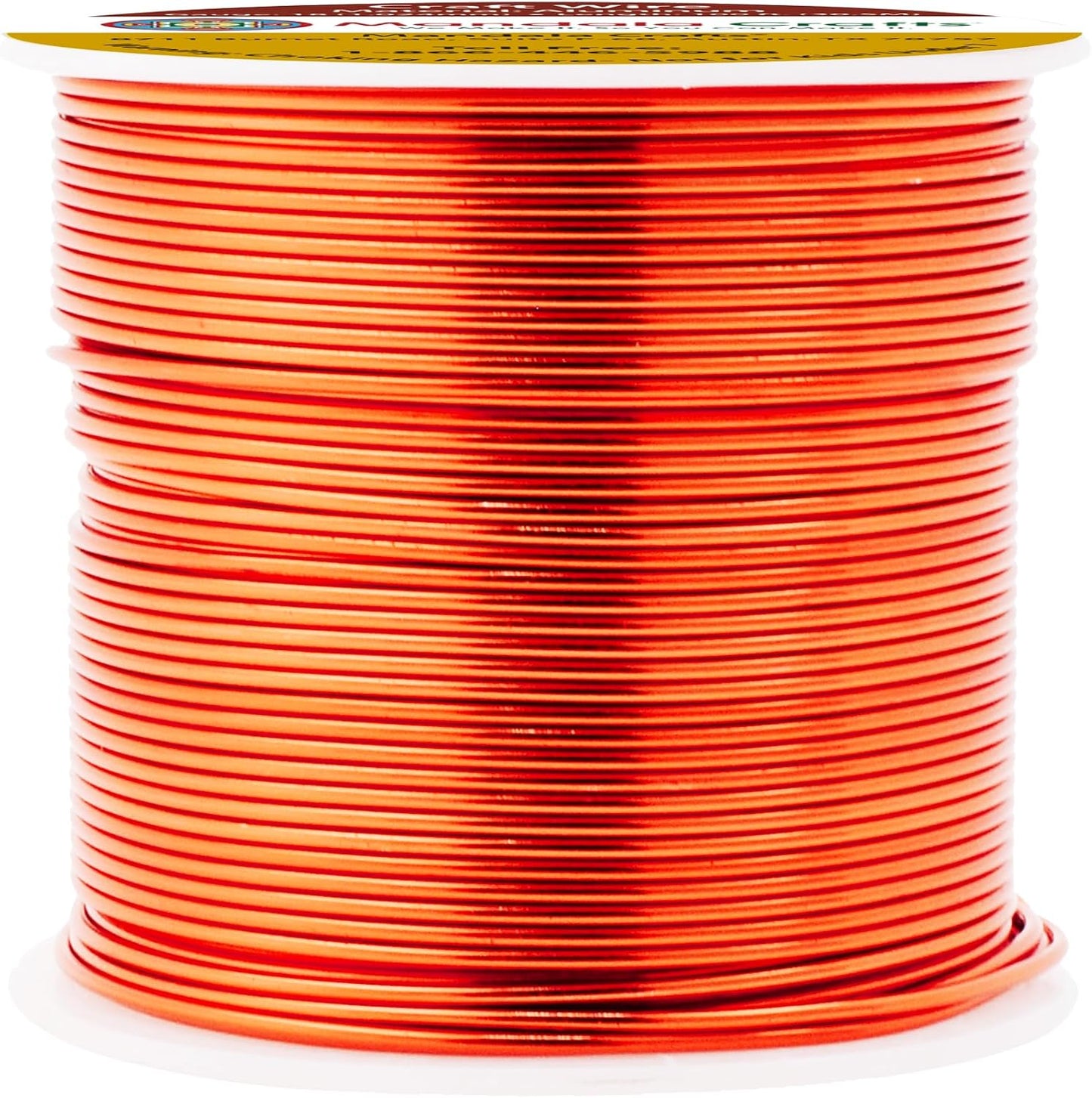 Mandala Crafts 18 Gauge Anodized Aluminum Craft Wire for Jewelry Making - 100 FT Colored Flexible Burnt Orange Wire - Bendable for Bonsai Armature Crafting Sculpting