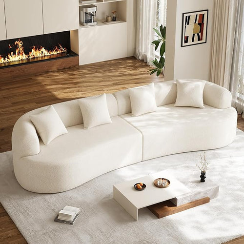 131" Oversized Sectional Sofa for Living Room, Modern Luxury Plush Chenille by DAMAIFROMFURNITURE