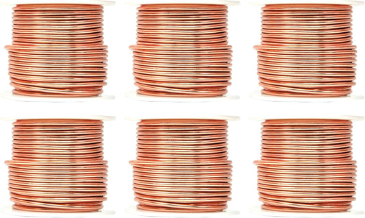 Mandala Crafts 12 Gauge Anodized Aluminum Craft Wire for Jewelry Making - 276 FT Colored Flexible Rose Gold Combo Wire - Bendable for Bonsai Armature Crafting Sculpting