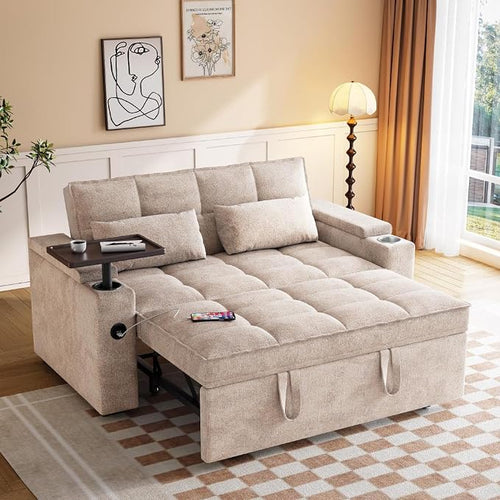 65'' 3-in-1 Convertible Sofa Bed by IGHOVEATFURNITURE