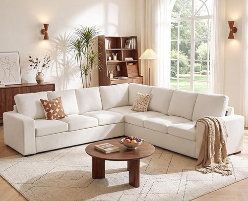 ABCASA Oversized Modular V Shaped Sectional Couches by ABCASA