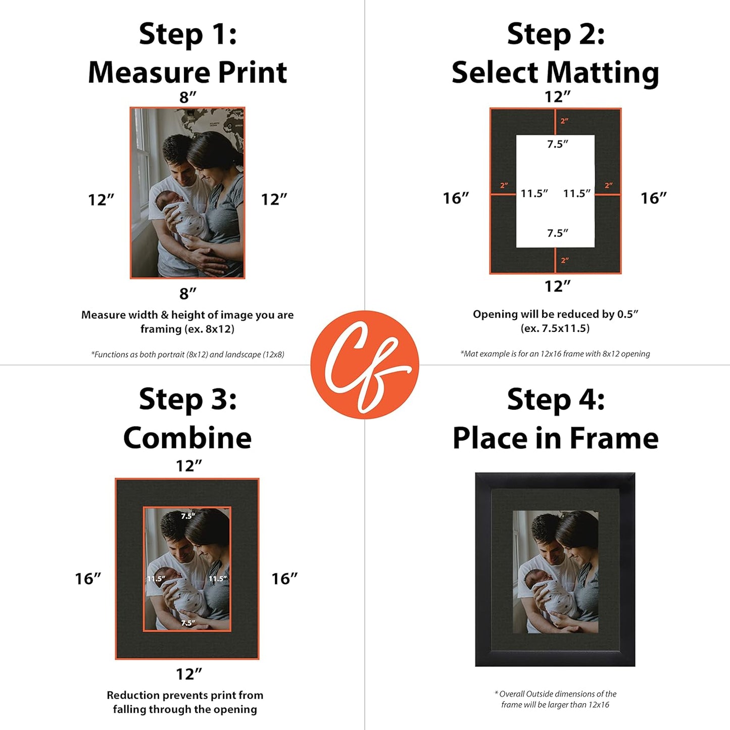 Craig Frames B404 Pre-cut Mat Board for 20x27 Print, 24x30, Textured Black