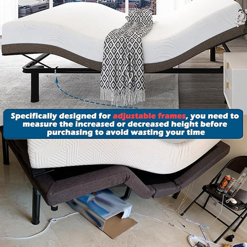 4 Inch Metal Adjustable Bed Base Frame Leg Replacement Heavy Duty Extra Height - Image 2