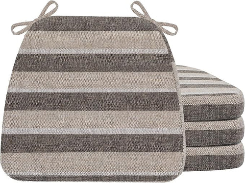 AAAAAcessories D-Shaped Chair Cushions, Machine-Washable Cover, Boldstripes by AAAAAcessories