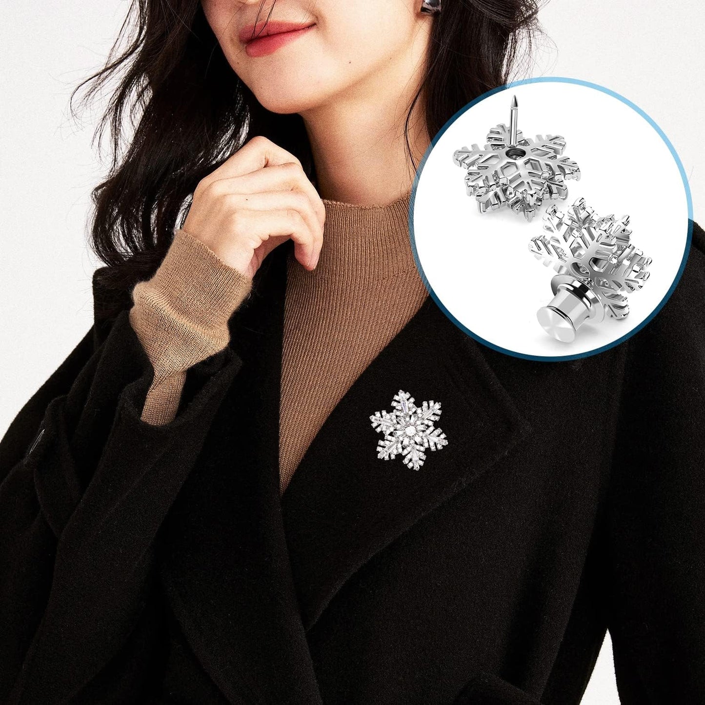 20PCS Locking Pin Back Locking Pin Keeper Clasp, Metal Pin Backing for Brooch Enamel Lapel Pin Lock