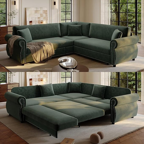 88.2" Sectional Sleeper Sofa by Unknown