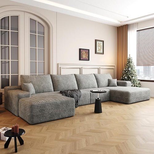 136" Sectional Couches for Living Room Cloud Couch Sofa by AWarmHomeForYou