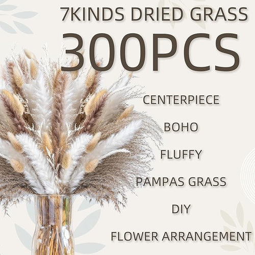 300PCS Natural Pampas Grass Mix Bouquet | Dried Pampas Bouquet - Image 2