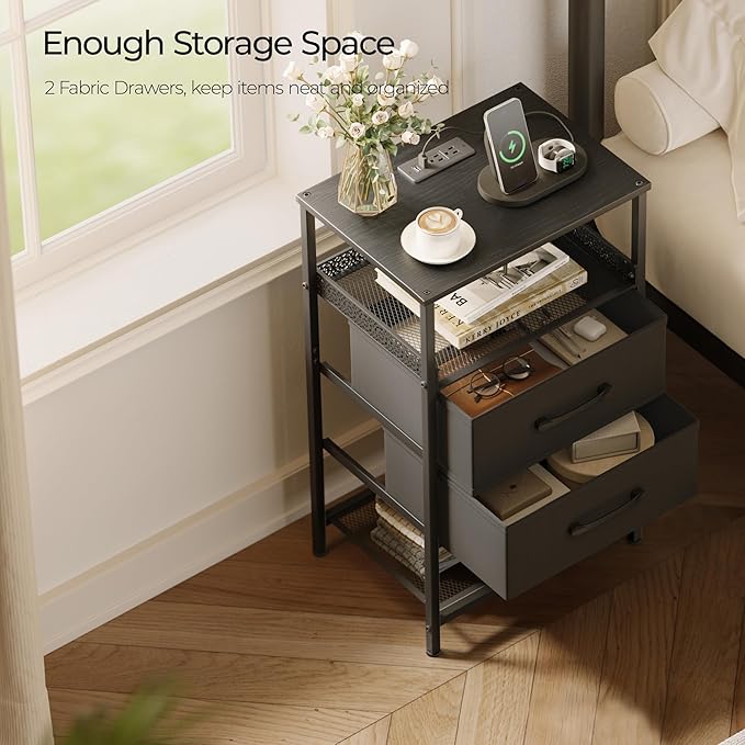 JARHETUN Nightstand Set of 2, Night Stands - Image 5