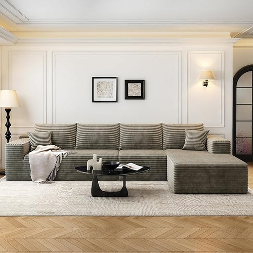 135.4" Cloud Modular Sectional Sofa Couch by Settab