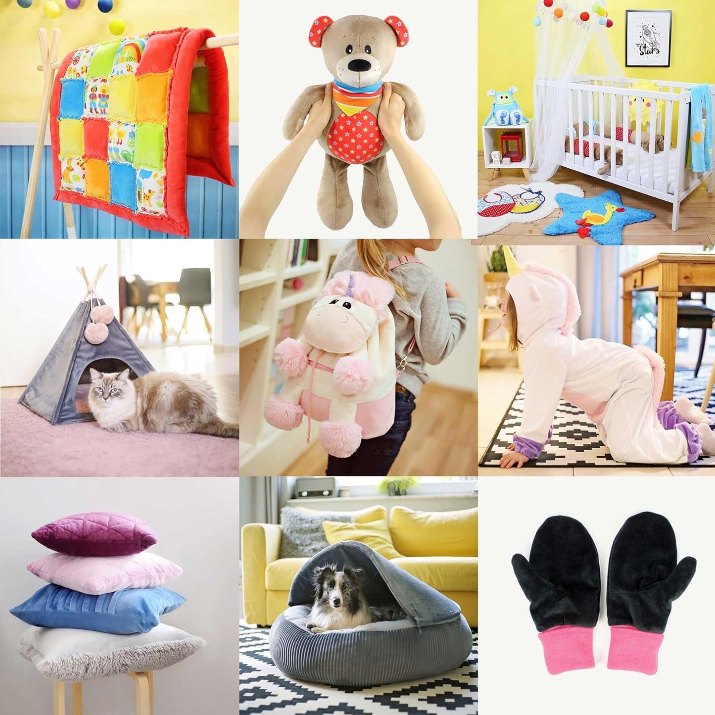 kullaloo Plush Fabric | Solid Ivory Minky Fabric for Sewing | Super Soft Cuddle Material | 39.5x29.5 | Plushies, Baby Blankets, Pillows, Dog Beds, Cat Beds, Beanies, Baby Accessories, Apparel & More