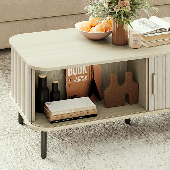 ONBRILL 47.2 Inch Mid Century Modern Coffee Table - Image 4