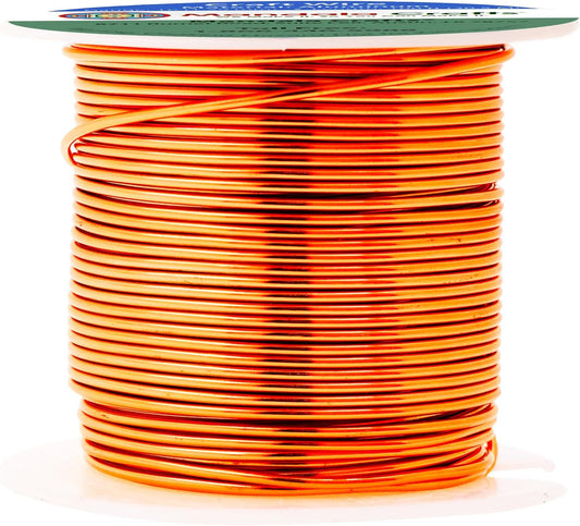 Mandala Crafts 16 Gauge Anodized Aluminum Craft Wire for Jewelry Making - 100 FT Colored Flexible Orange Wire - Bendable for Bonsai Armature Crafting Sculpting