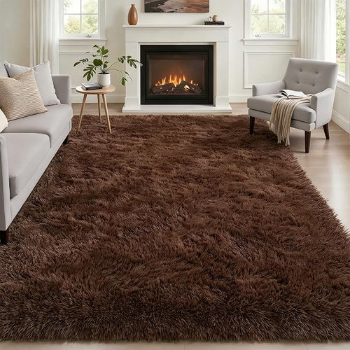 6x9 Area Rugs for Living Room Bedroom: Ultra Soft Fluffy Shag Rug Upgrade by Luxturiy