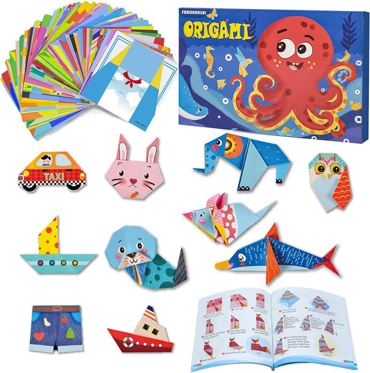 Origami Kit for Kids Ages 5-16, 212 Sheets with 72 Patterns & Instruction Book | Origami Paper Kit for Beginners & Advanced | Arts & Crafts Toys for Girls & Boys Ages 8-12 | Birthday & Christmas Gifts