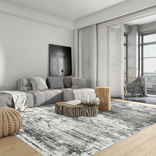 4x6 Area Rugs Washable Rug: Modern Abstract Living Room Rug Soft Anti-Skid Thin - Image 2