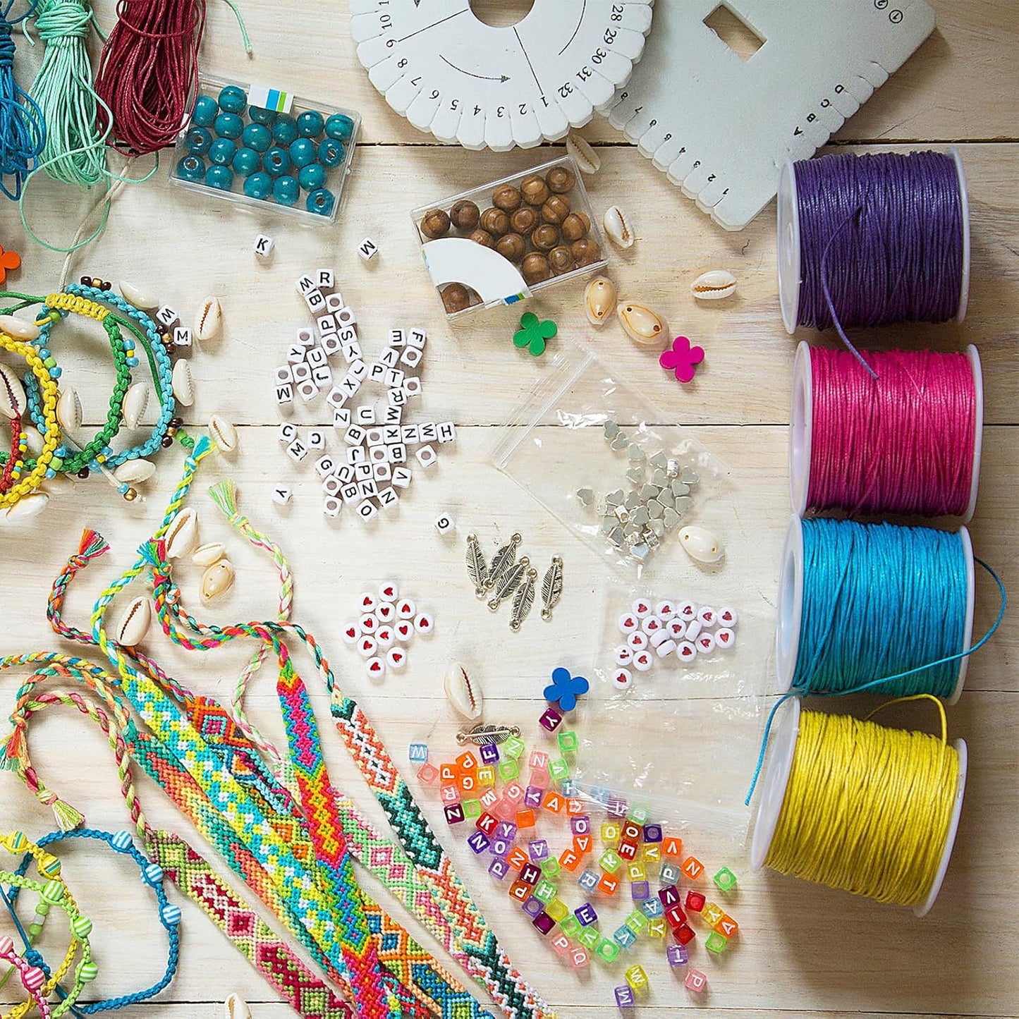 MECCANIXITY Waxed Cord 1mm Waxed Thread 87 Yard Wax String Leather Cord for Bracelet Making, Necklaces, Beading, Jewelry Making and DIY Crafts(Light Purple)