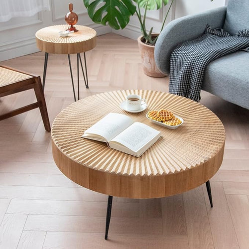2-Piece Farmhouse Nesting Table Round by LONYKE
