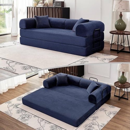 79'' Convertible Sleeper Sofa Bed, 5 in 1 Folding Floor Couch by ZQRhome