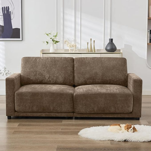 77.4" Chenille Modular Loveseat Oversized Upholstered 2 Seater Sectional Sofa by CACFTII