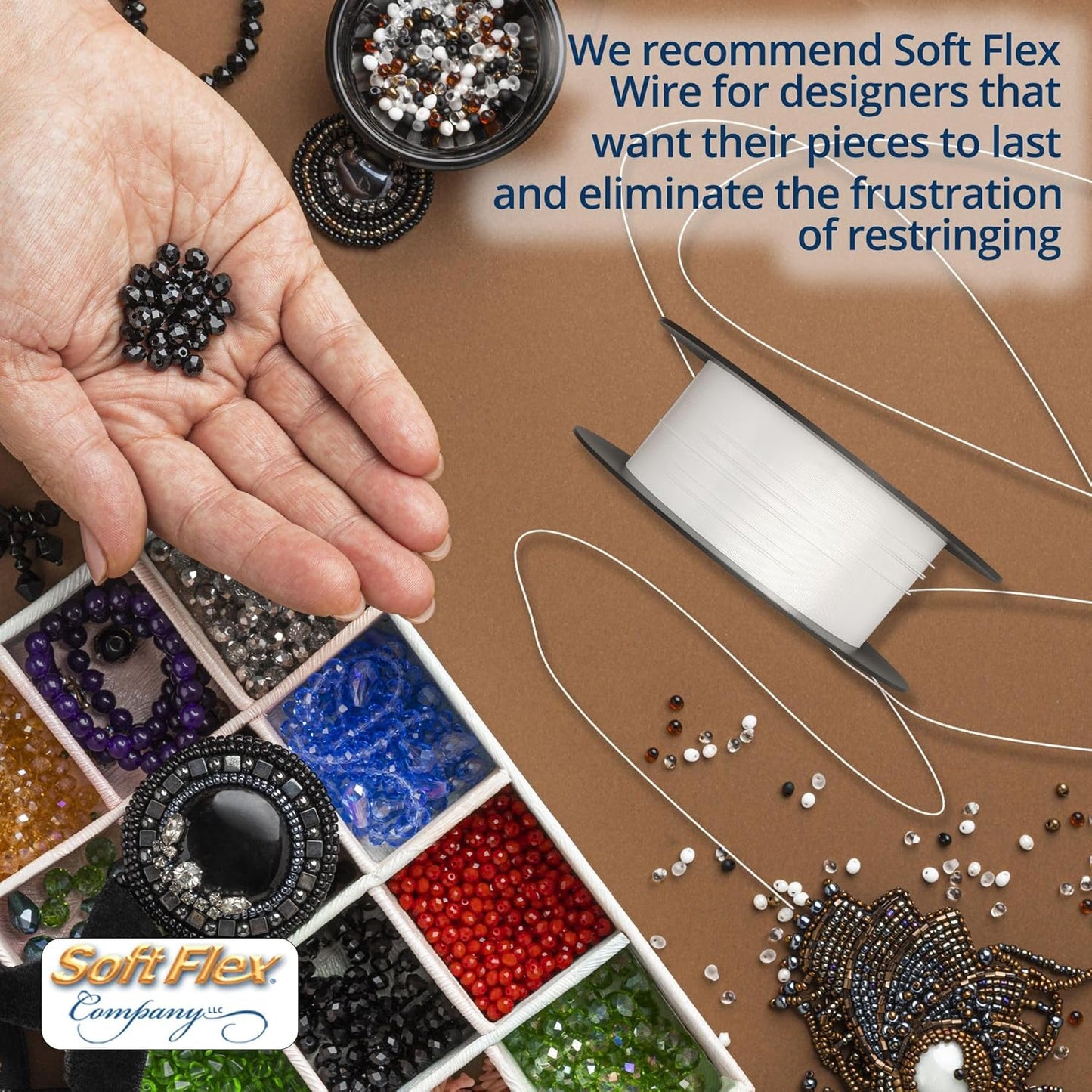 Soft Flex 21 Strand Beading Wire - Fine 0.14 Diameter - 100 Feet Design Wire