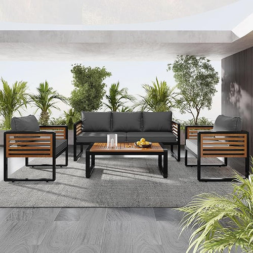 4-Pieces Outdoor Patio Sectional Sofa Set - Image 2