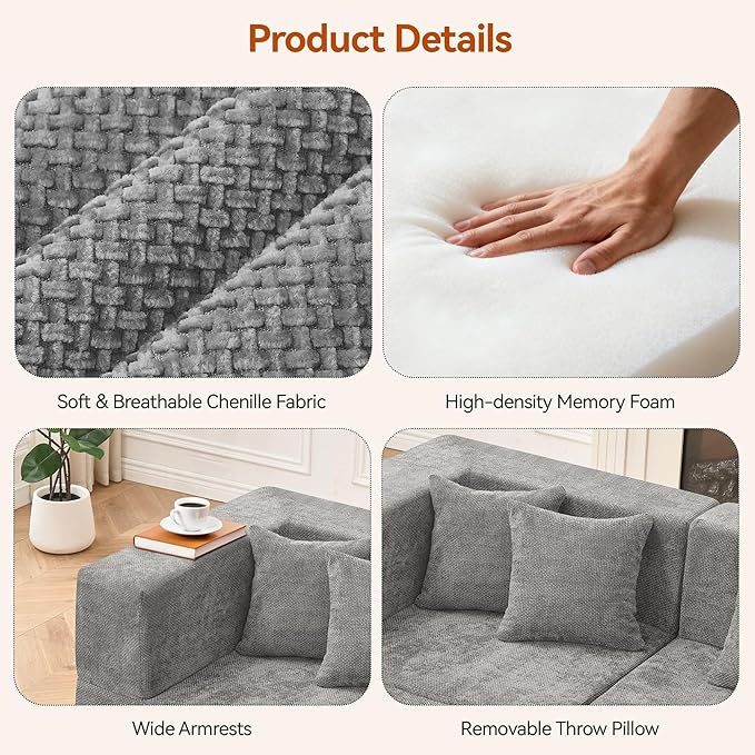 MONVANE Modular Sectional Cloud Couch - Image 5