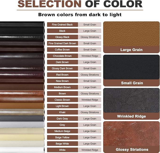 KING MOUNTAIN Leather Repair Patch, 16 x 60 Inches self Adhesive Leather Repair - Image 6