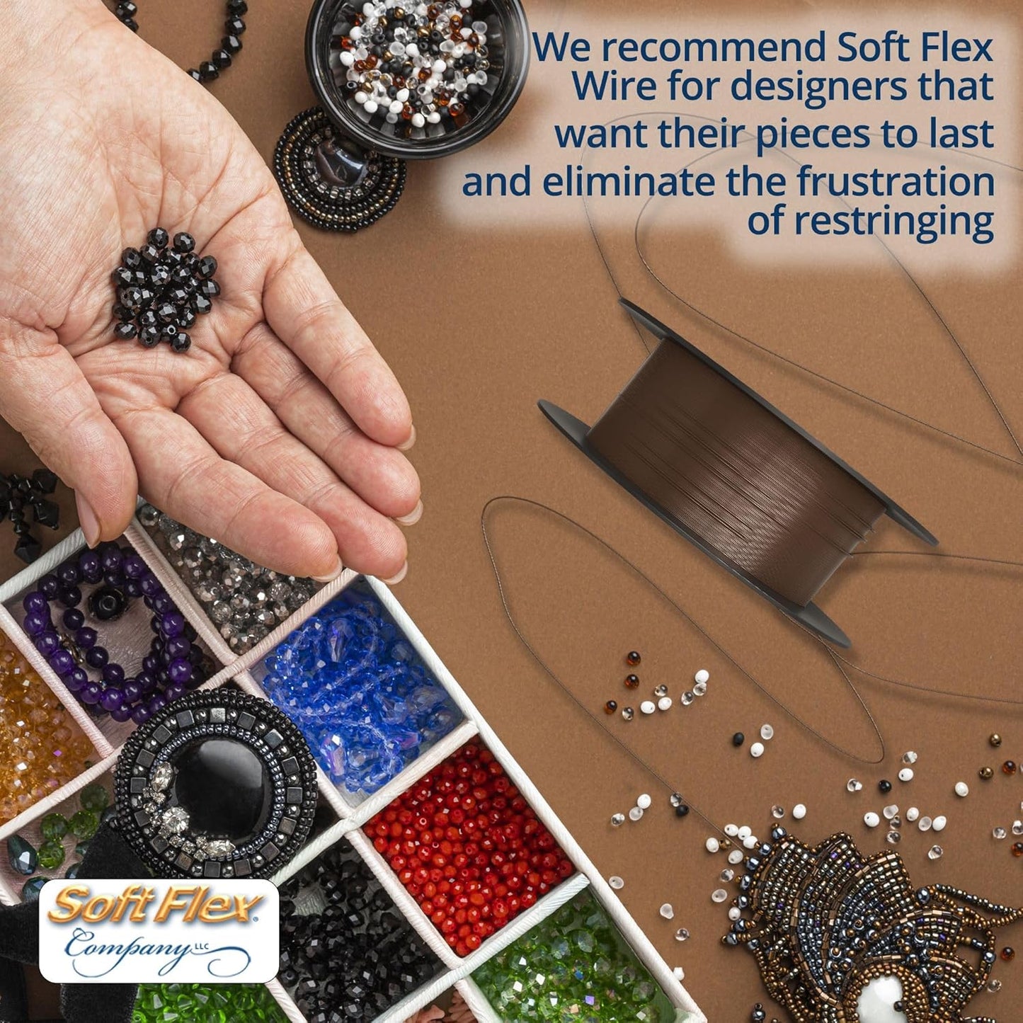 Soft Flex 21 Strand Beading Wire - Fine 0.14 Diameter - 100 Feet Design Wire