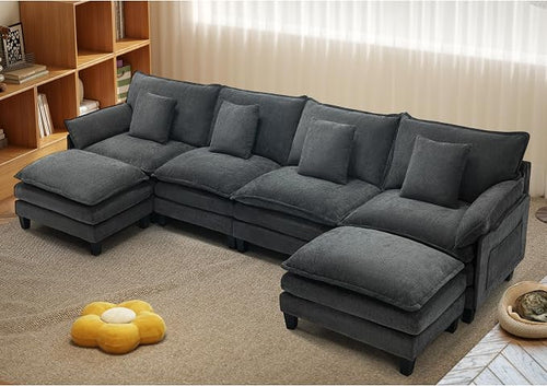 140" Cloud Couch, Modular Sectional Sofa by Unknown
