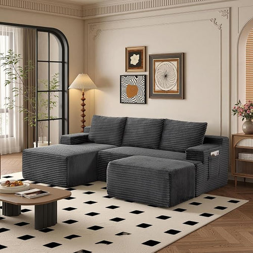 96" Sectional Couches for Living Room Cloud Couch Sofa by AWarmHomeForYou