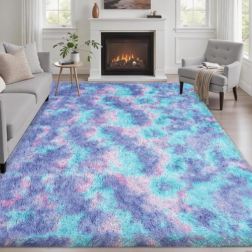 6x9 Area Rugs for Living Room Bedroom: Ultra Soft Fluffy Shag Rug Upgrade by Luxturiy