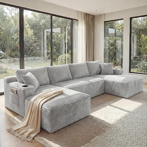 133" Oversized Cloud Boneless Sofa Couch by VYNELITO