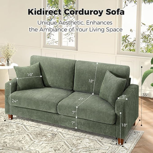 70in L Shaped Couch, Modular Sofa No Tool Assembly, Comfy Sectional Couches - Image 2