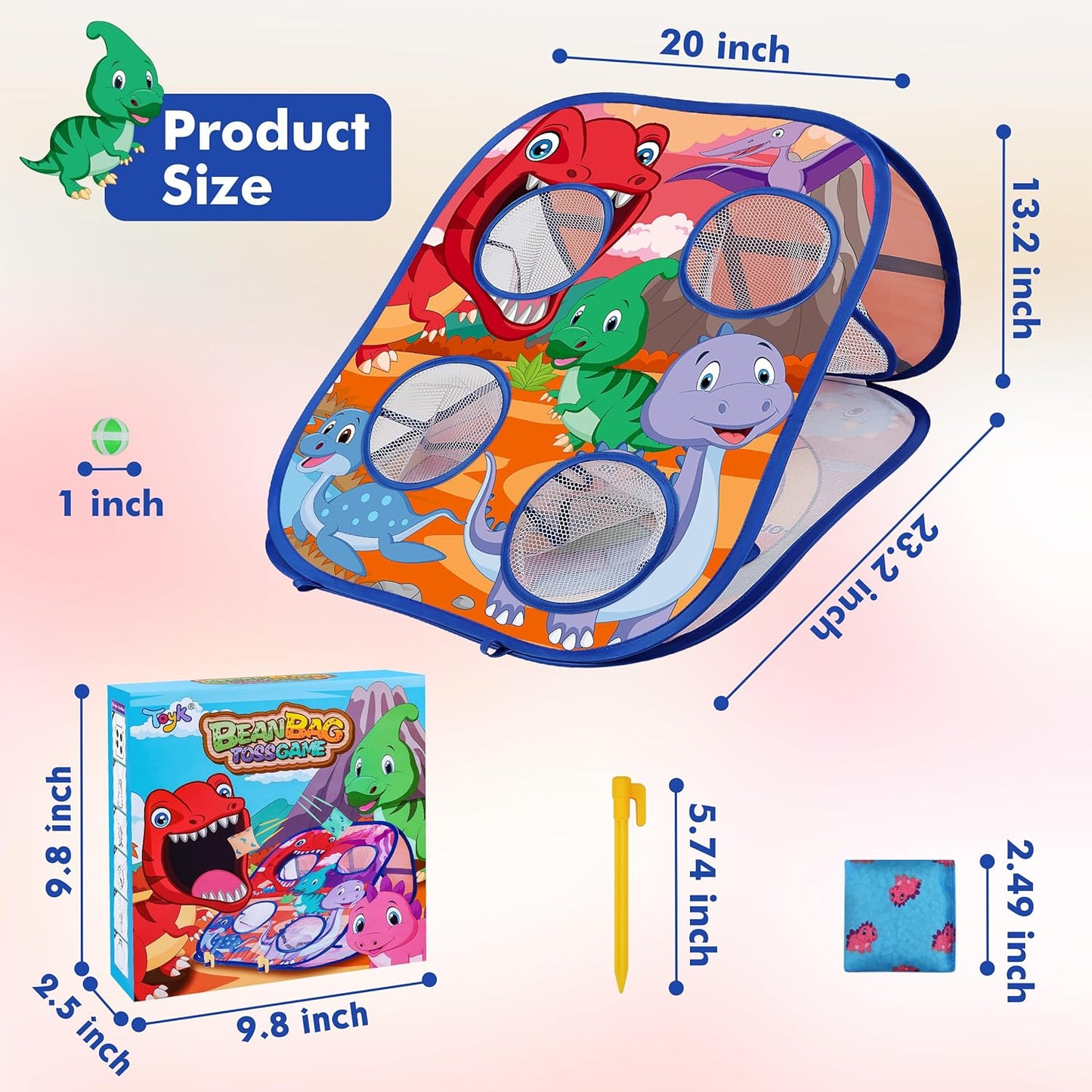 Animal Bean Bag Toss Game Toy Outdoor Toss Game, Family Party Party Supplies for Kids, Gift for Boys Birthday or Christmas for Toddlers Ages 3 4 5 6 Year Old