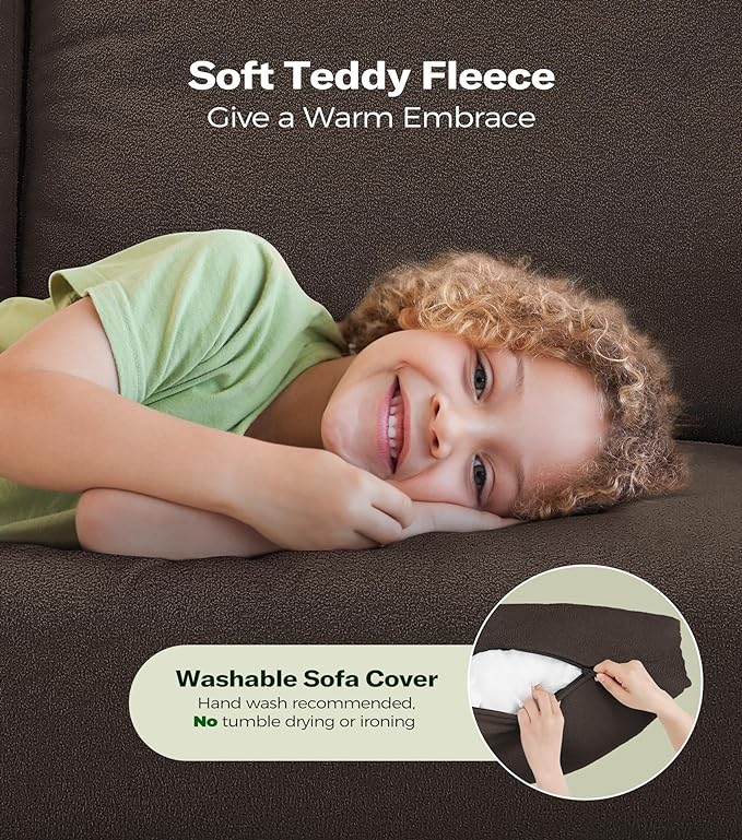 Welzona Loveseat, Comfy Teddy Love Seat - Image 3