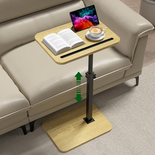 360° Swivel Sofa Side Table for Couch by Unknown