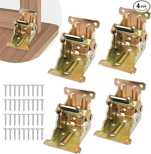 4 Pack Folding Brackets, Self-Lock Hinge by Spiglamm