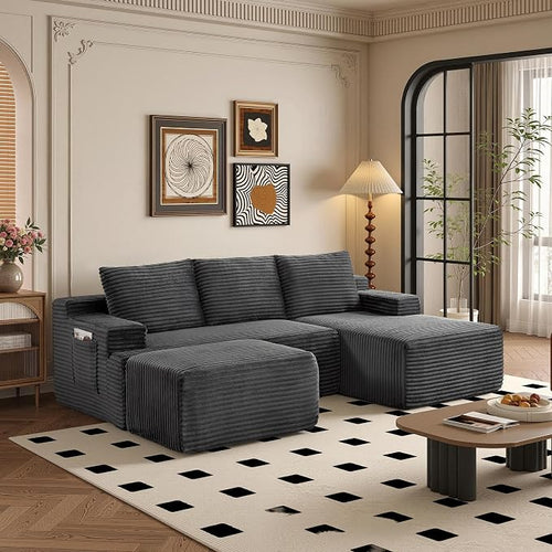 96" Sectional Couches for Living Room Cloud Couch Sofa by AWarmHomeForYou