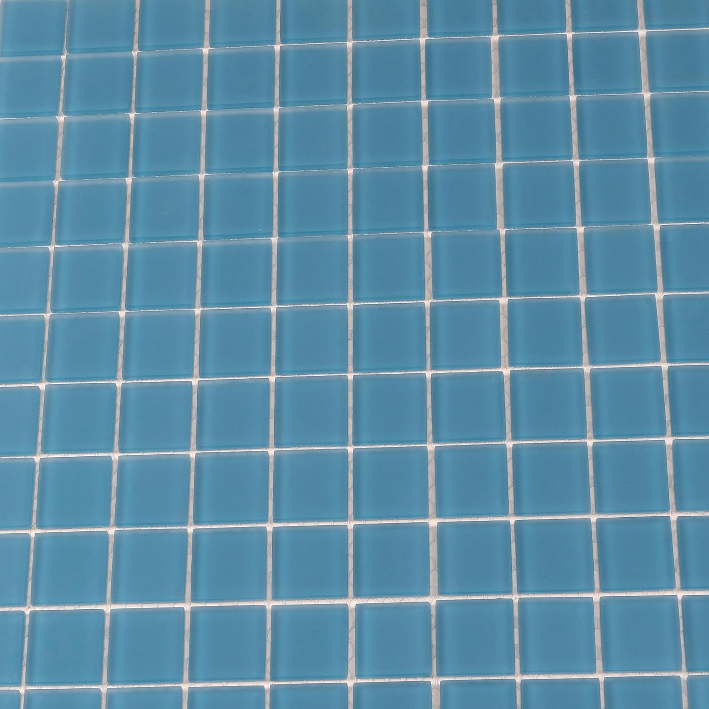 1"x1" Sky Blue Matte Finished Glass Mosaic Tile (Sample Swatch- 5"x4")