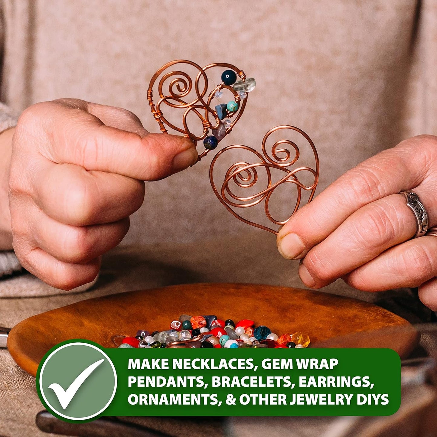 Mandala Crafts 10 Gauge Anodized Aluminum Craft Wire for Jewelry Making - 120 FT Colored Flexible Silver Copper Tone Wire - Bendable for Bonsai Armature Crafting Sculpting