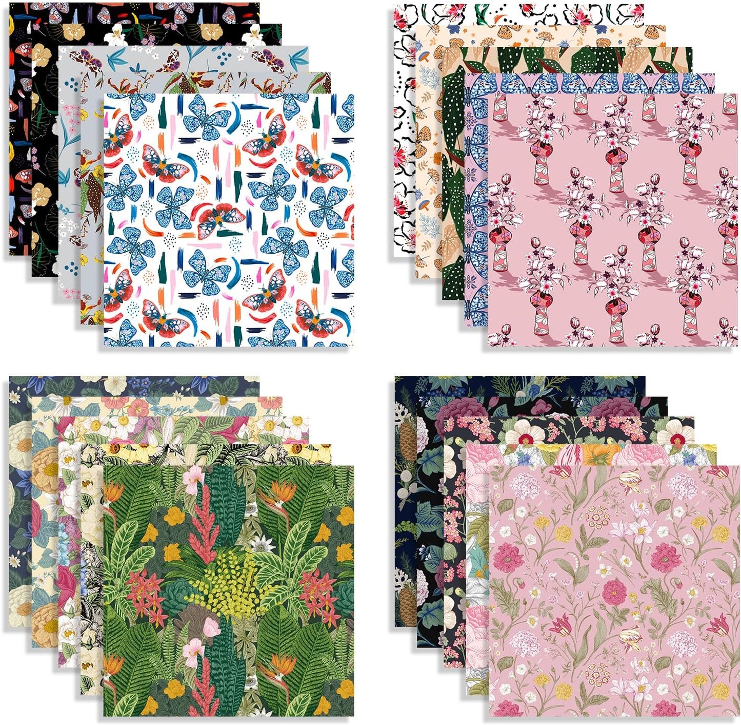 Origami Paper Kit 100 Sheets 6 Inch Square Double Sided Color 20 Vivid Colors for Hand Crafts Origami Paper Arts Creativity.Spring