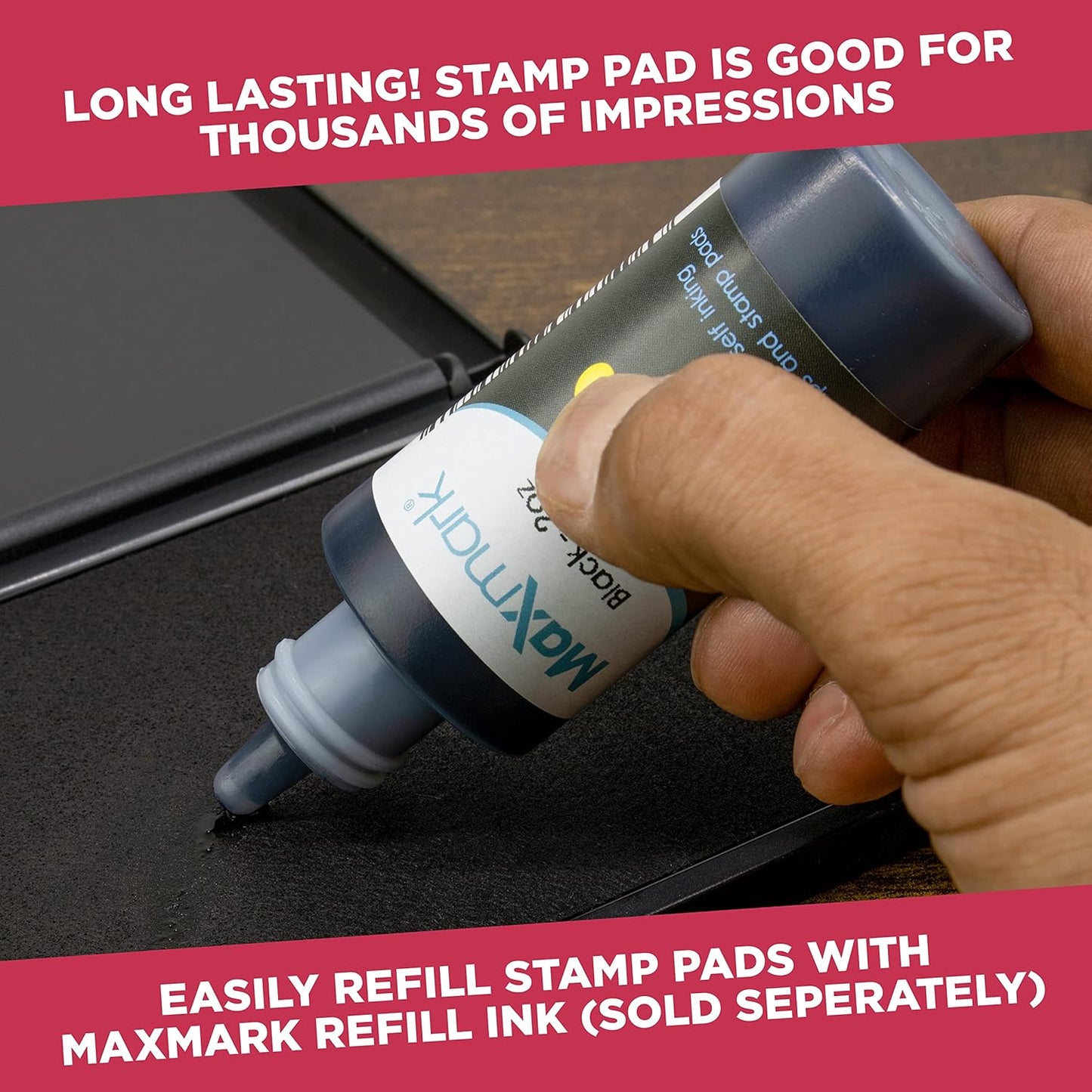 Large Premium Dry (No Ink) Stamp Pad - 3" by 6" - Quality Felt Pad