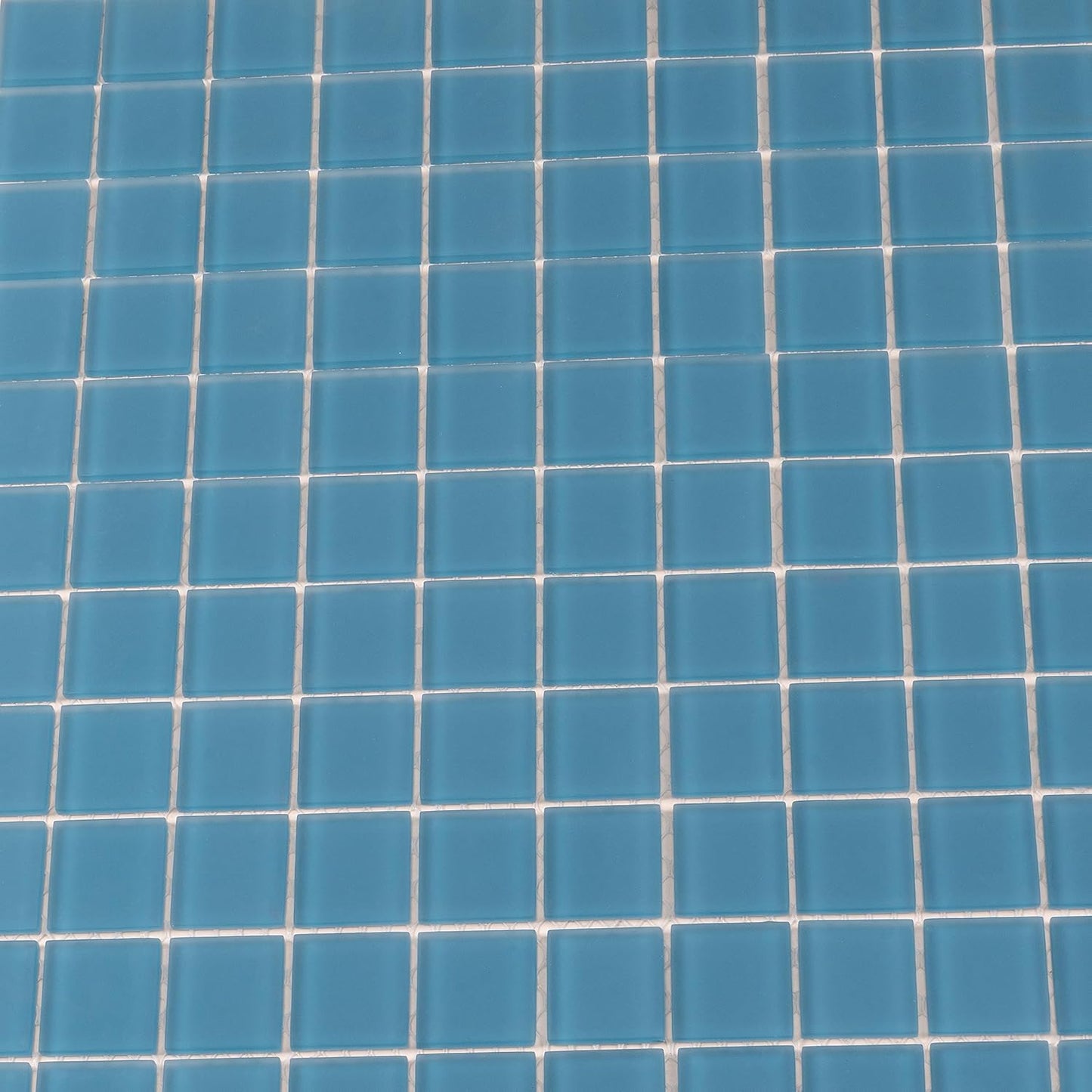 1"x1" Sky Blue Matte Finished Glass Mosaic Tile (9.67 Sq ft- Box of 10 Sheets)