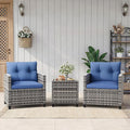 Garvee Outdoor Wicker Chairs, 3 Pieces Patio Furniture Set, All Weather High by Garvee