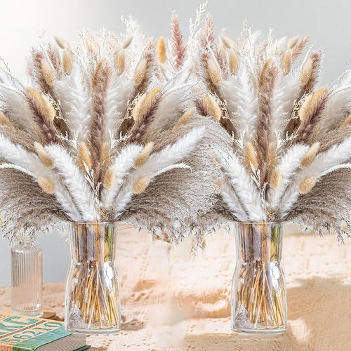 300PCS Natural Pampas Grass Mix Bouquet | Dried Pampas Bouquet by Naturalpampa