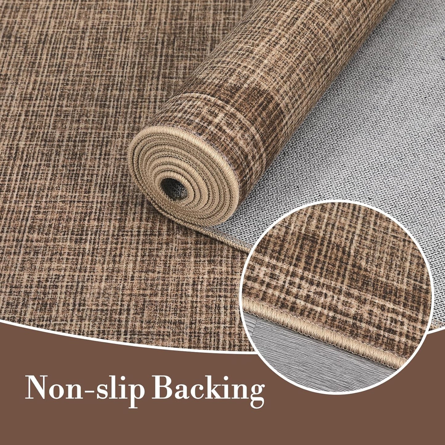 Scalloped Washable Rug 5x7 Area Rugs for Living Room, Solid Coffee Rug for Bedroom Girls, Non Slip Scalloped Throw Mat with Rubber Back, Soft Dorm Nursery Low Pile Carpet for Dining Room