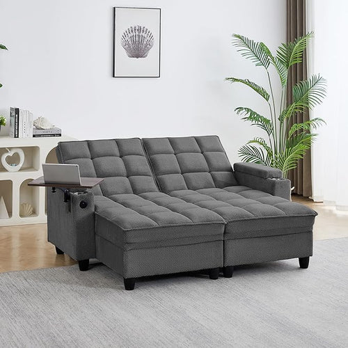 70.9" Chaise Lounge Chair Indoor, Oversized Boucle Upholstered Sofa Bed by Unknown