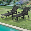 LUE BONA Lounge Chair Outdoor Set of 2, HDPS Chaise Lounge Outdoor by LUEBONA