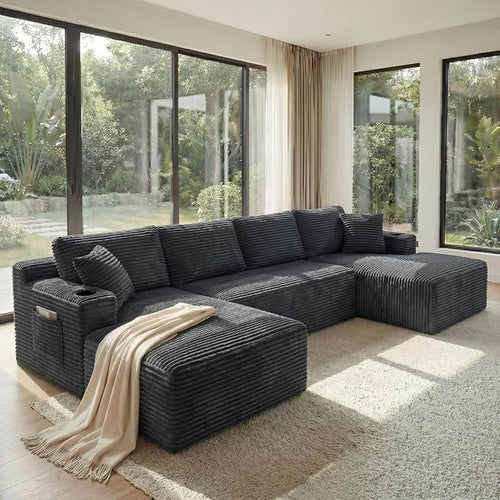 133" Oversized Cloud Boneless Sofa Couch by VYNELITO